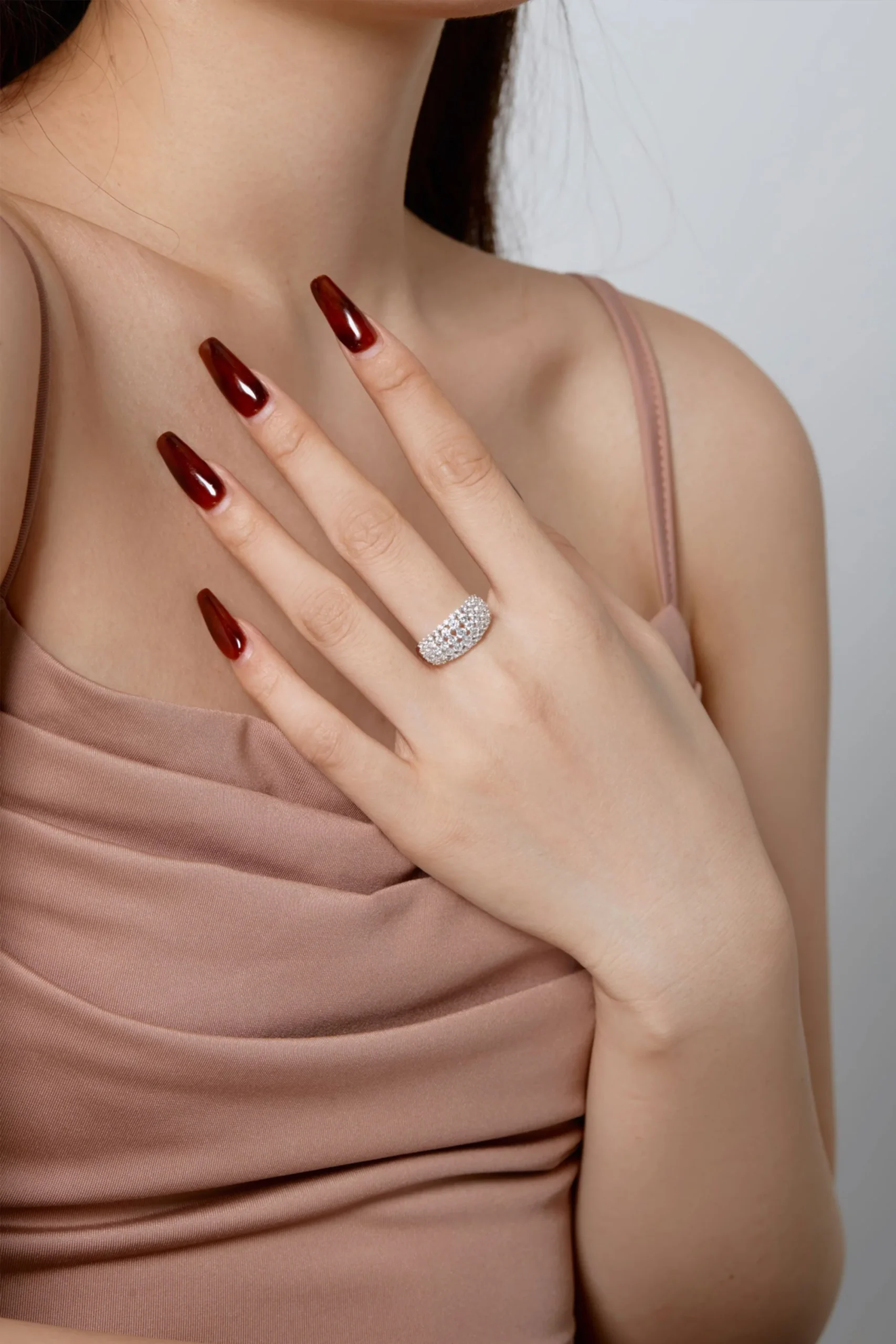 Bague bande en zircon brillant en argent sterling 925 – Image 8