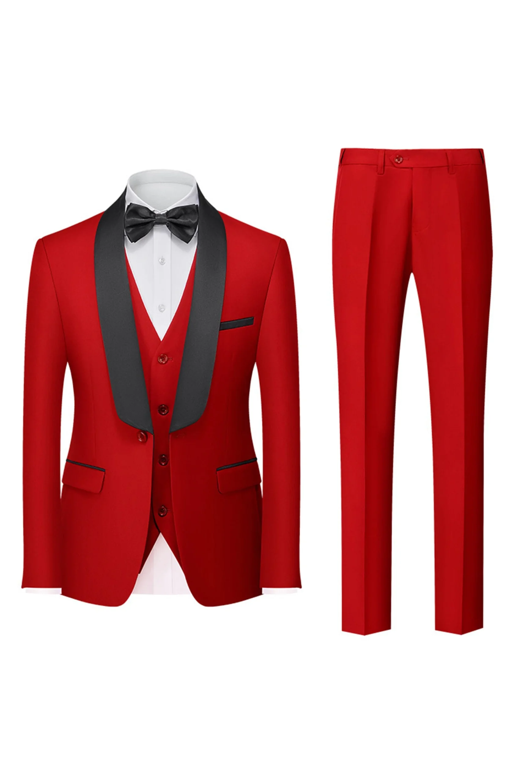 Costume trois pièces ajusté pour homme avec double fente – Image 6