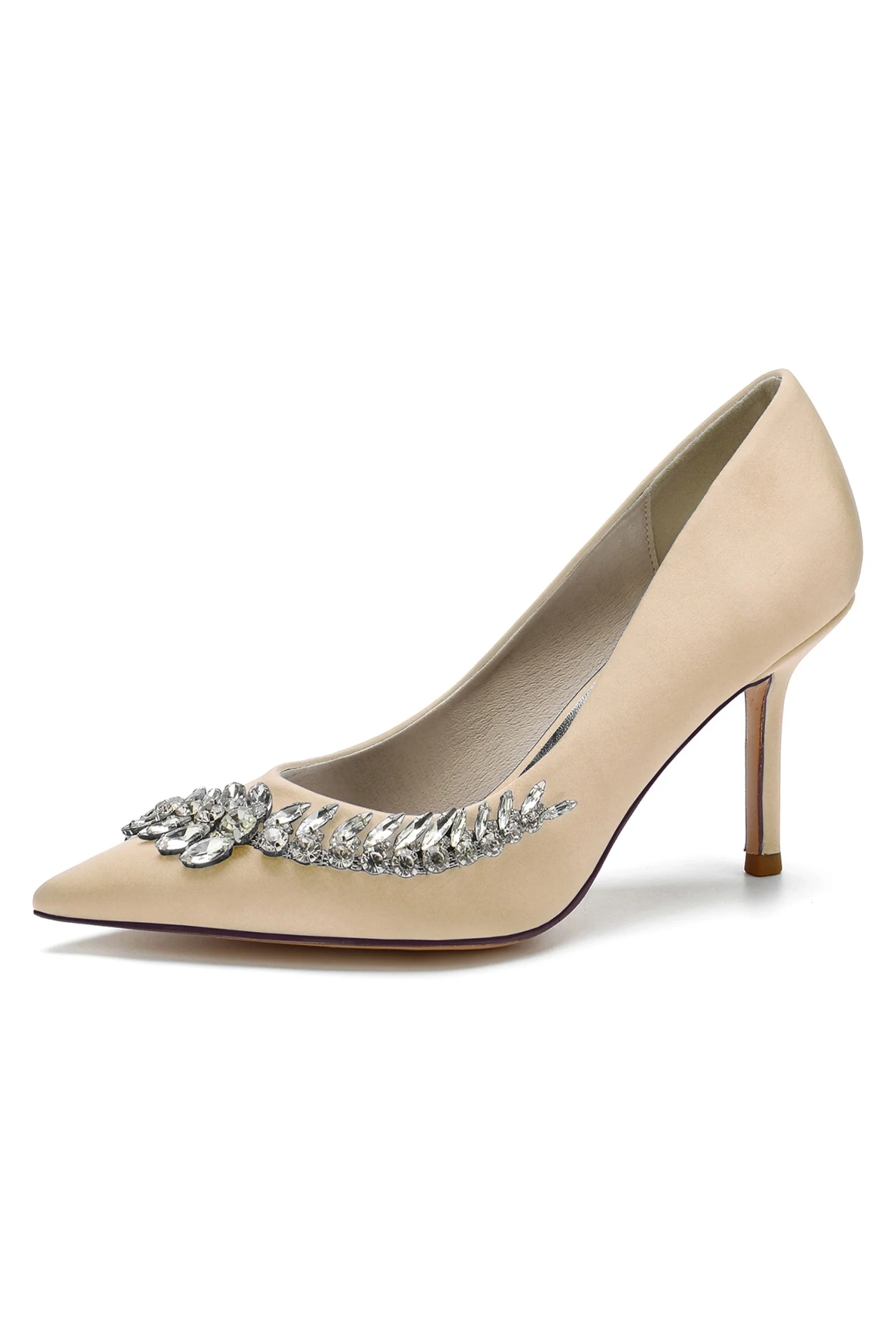 Talons aiguilles embellis de strass glamour avec bout pointu – Image 8