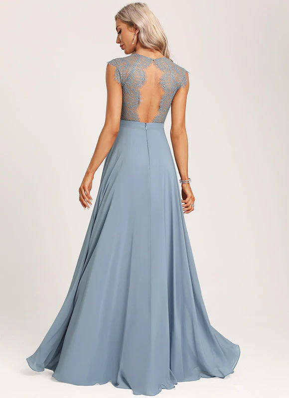 Robe Pastel Bleu Bonbon Demoiselle D'Honneur Élégante – Image 4