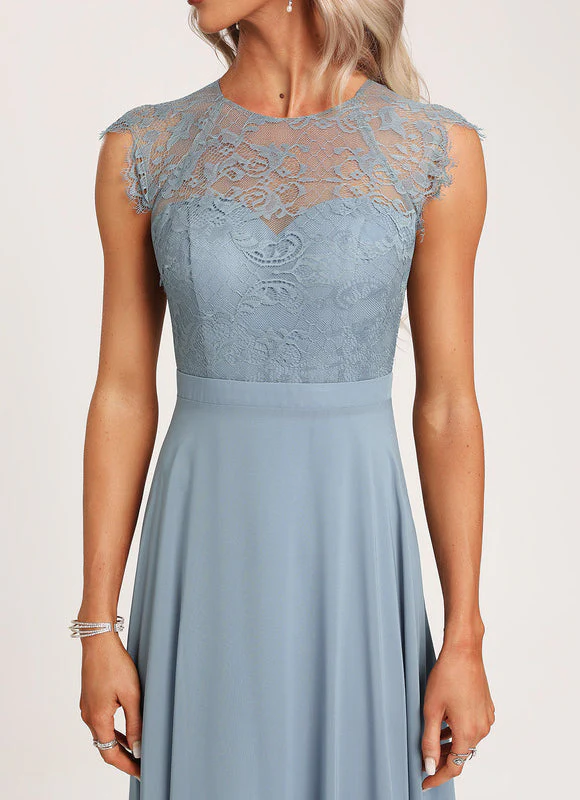 Robe Pastel Bleu Bonbon Demoiselle D'Honneur Élégante – Image 8
