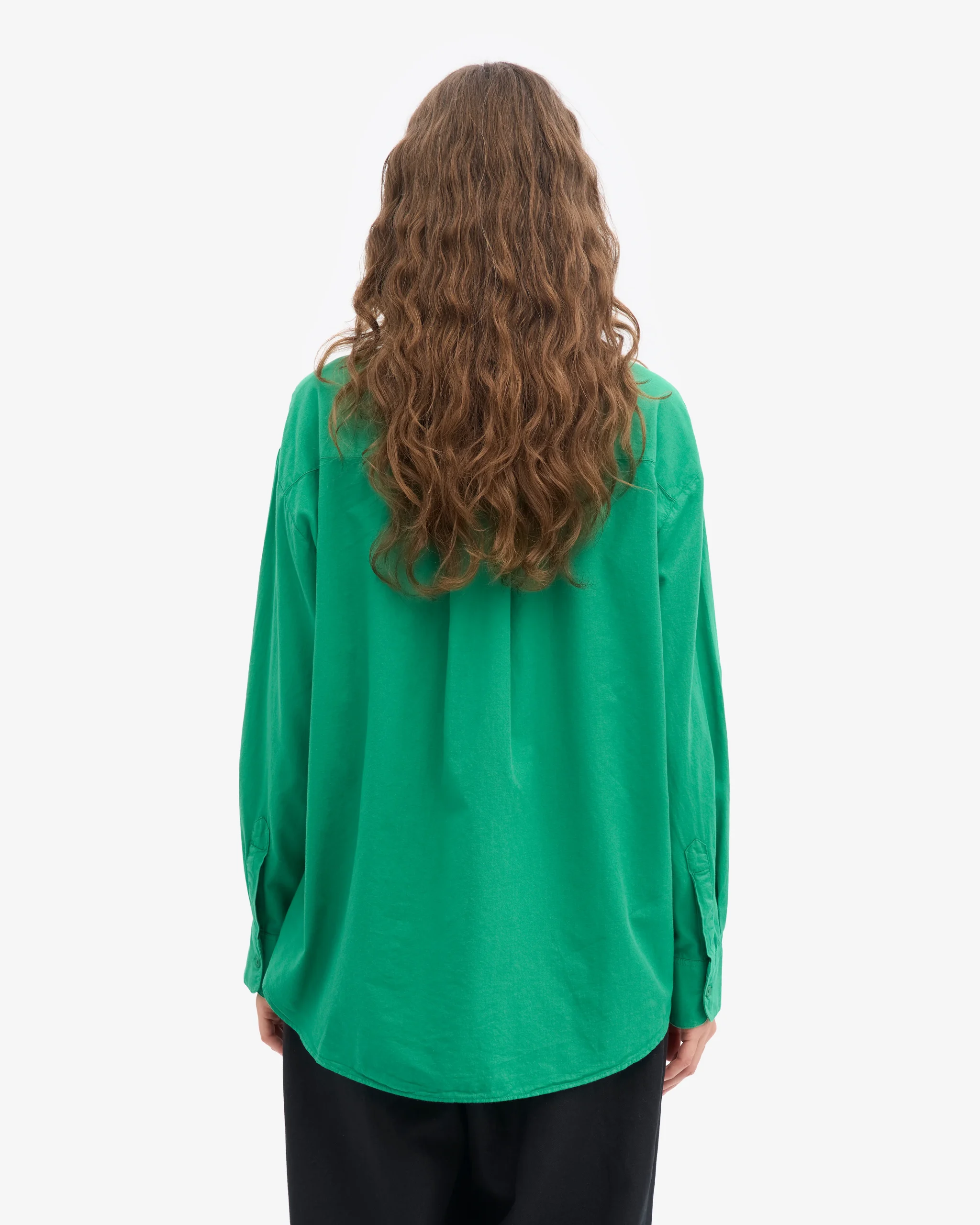 Organic Oversized Shirt - Kelly Green – Image 4