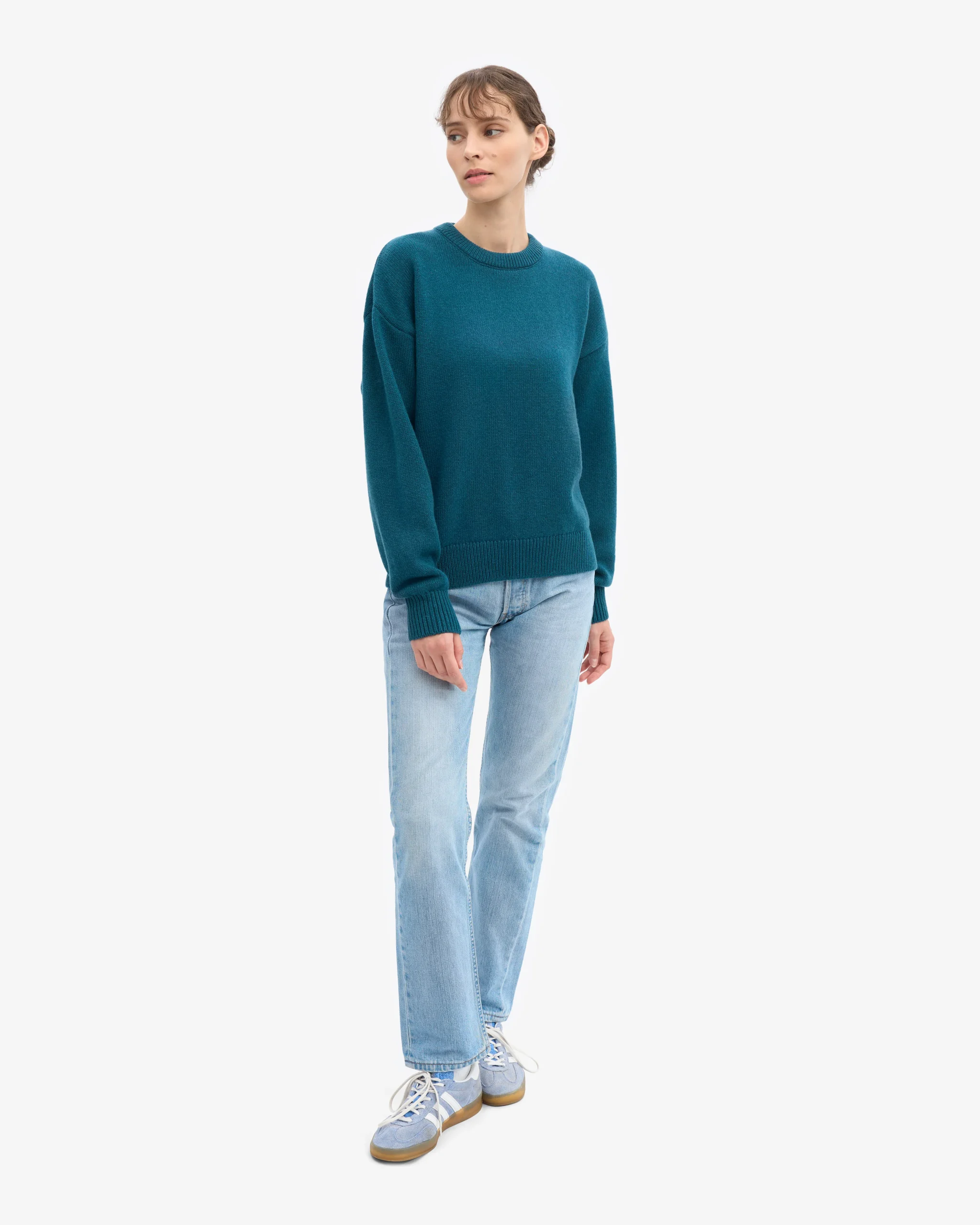 Oversized Merino Wool Crew - Ocean Green – Image 5