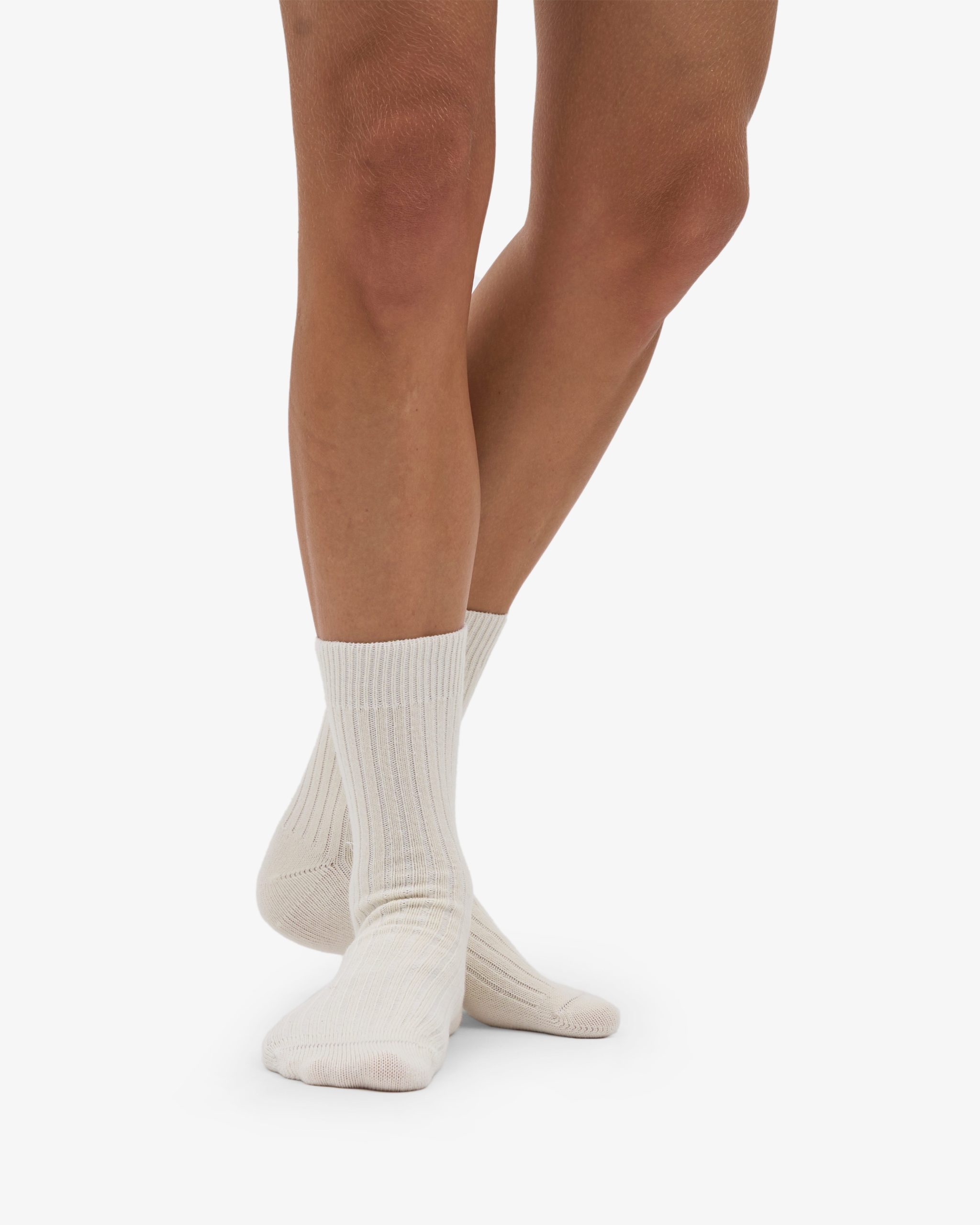 Merino Wool Blend Sock - Optical White – Image 2