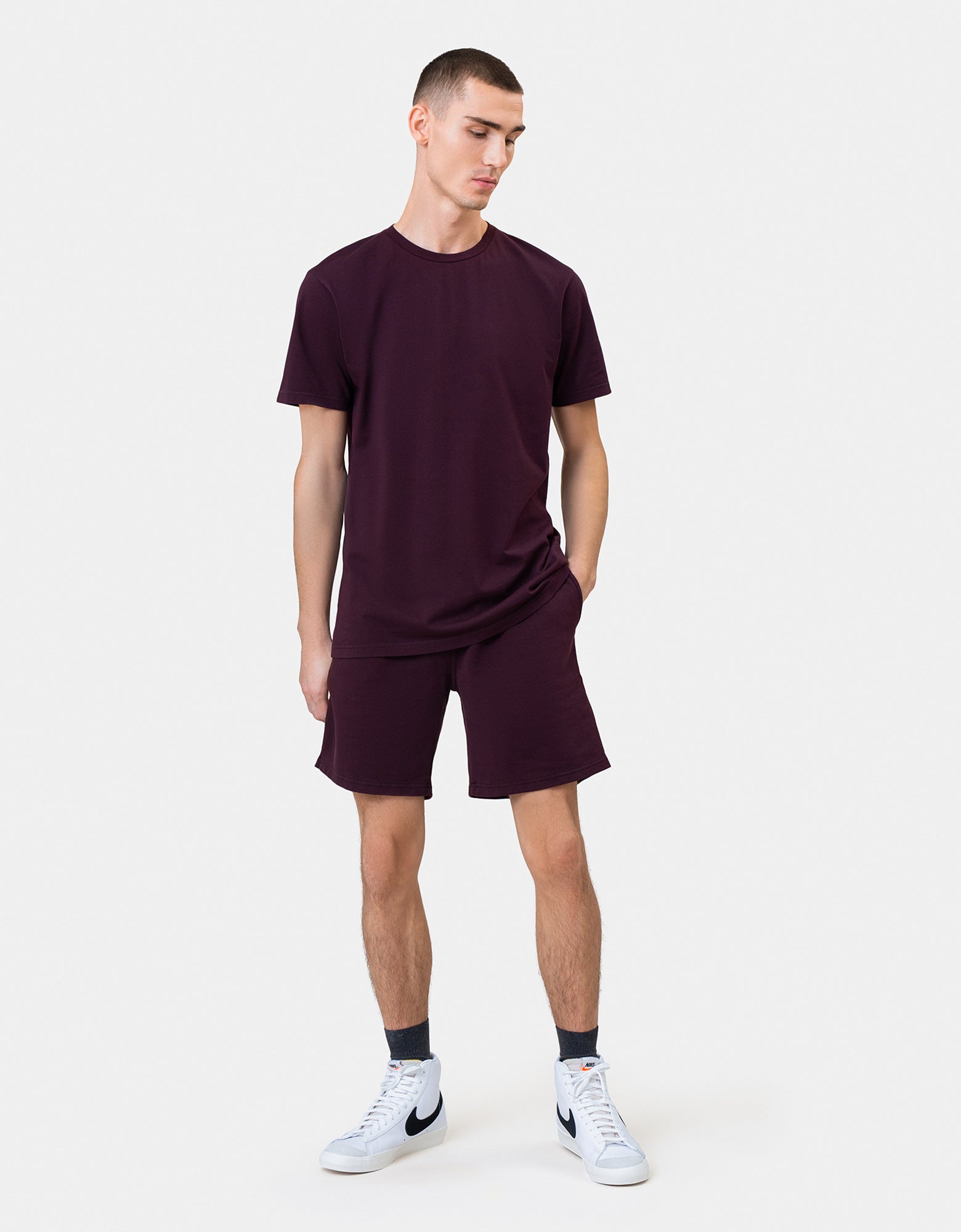 Classic Organic Sweatshorts - Powder Blue – Image 2