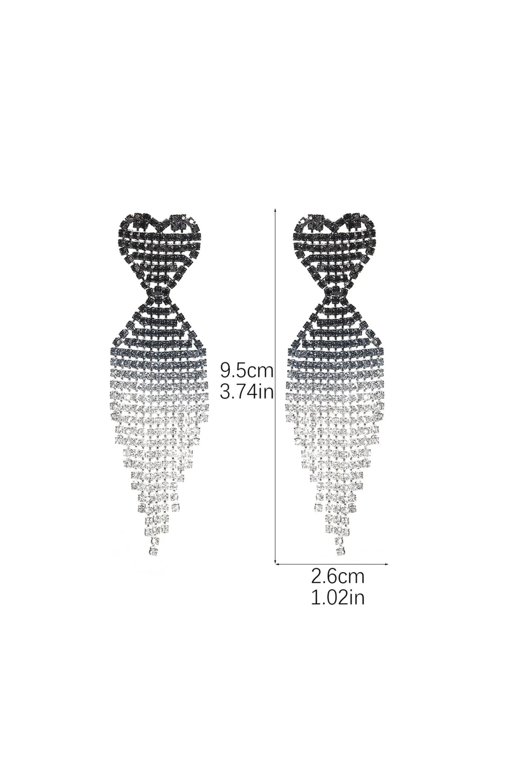 Boucles d'oreilles à pampilles en forme de cœur, tendance, de haute qualité – Image 4