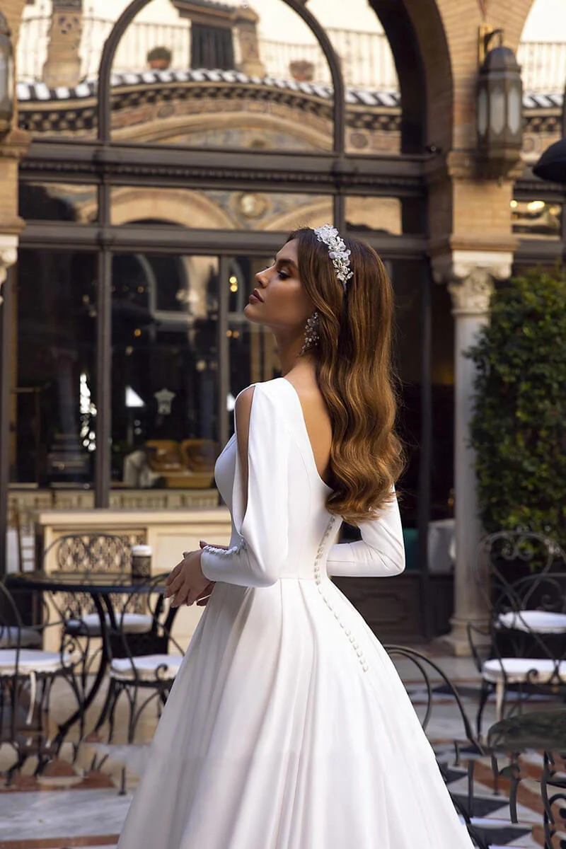 Robe Mariage Princesse Satin – Image 4
