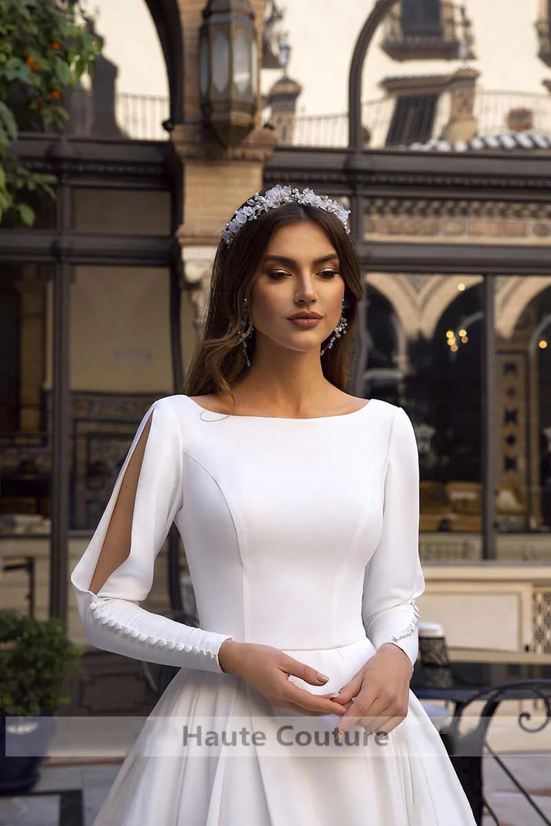 Robe Mariage Princesse Satin – Image 3