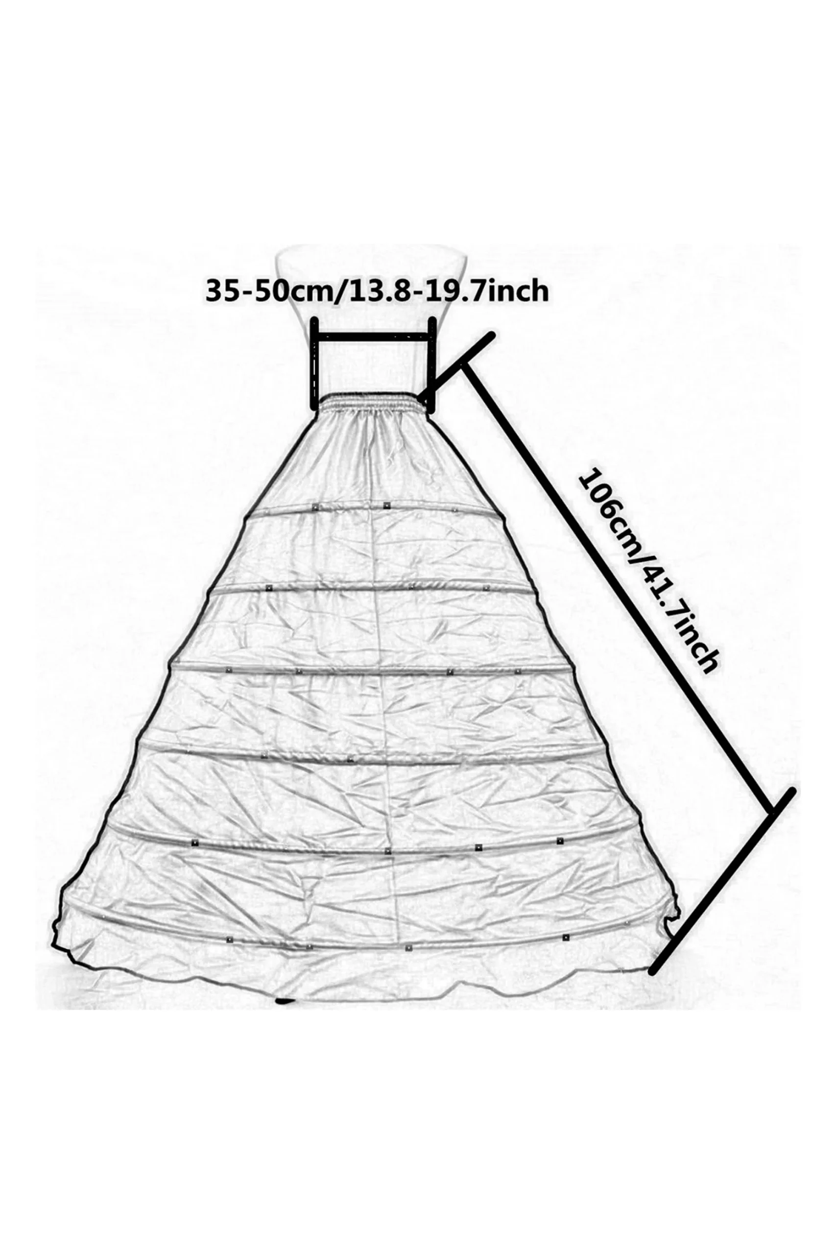 Jupon simple grande taille avec 6 cerceaux – Image 4