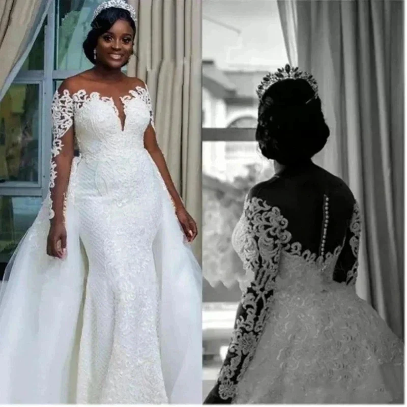 Robe de Mariée Sirène Femme Ronde
