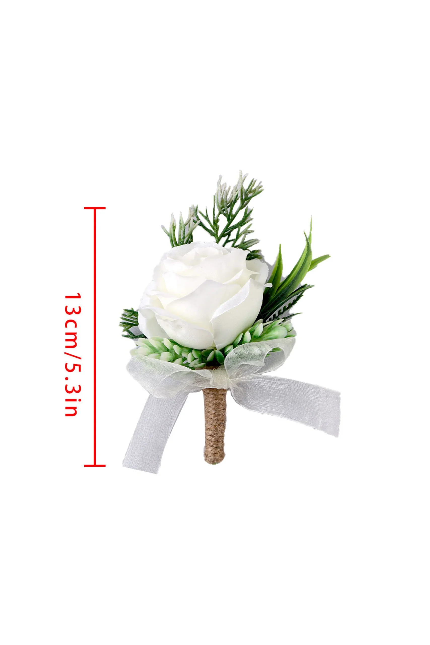 Broche de Boutonnière en Fleurs de Soie Artificielles pour Mariage – Image 5
