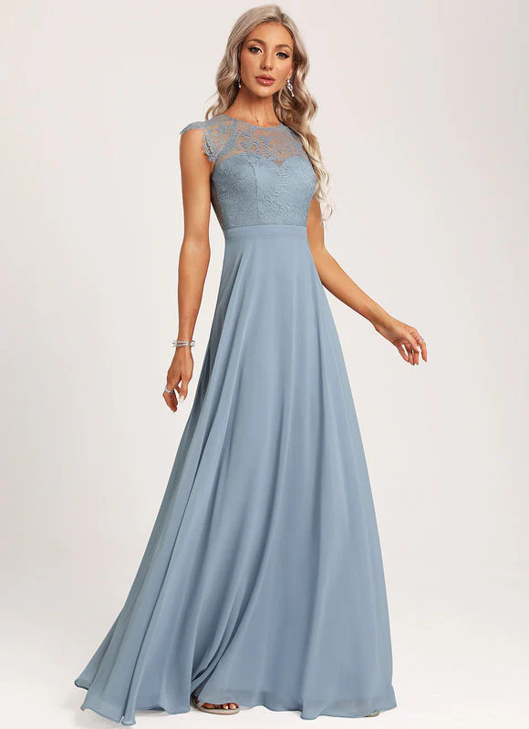 Robe Pastel Bleu Bonbon Demoiselle D'Honneur Élégante – Image 3