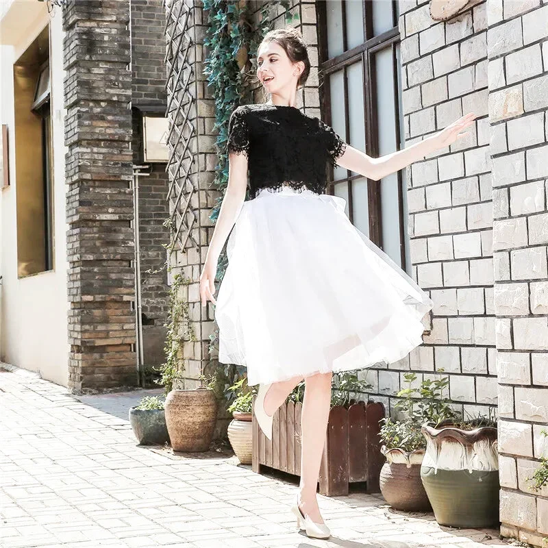 Jupe en Tulle Blanche Mi-longue – Image 4