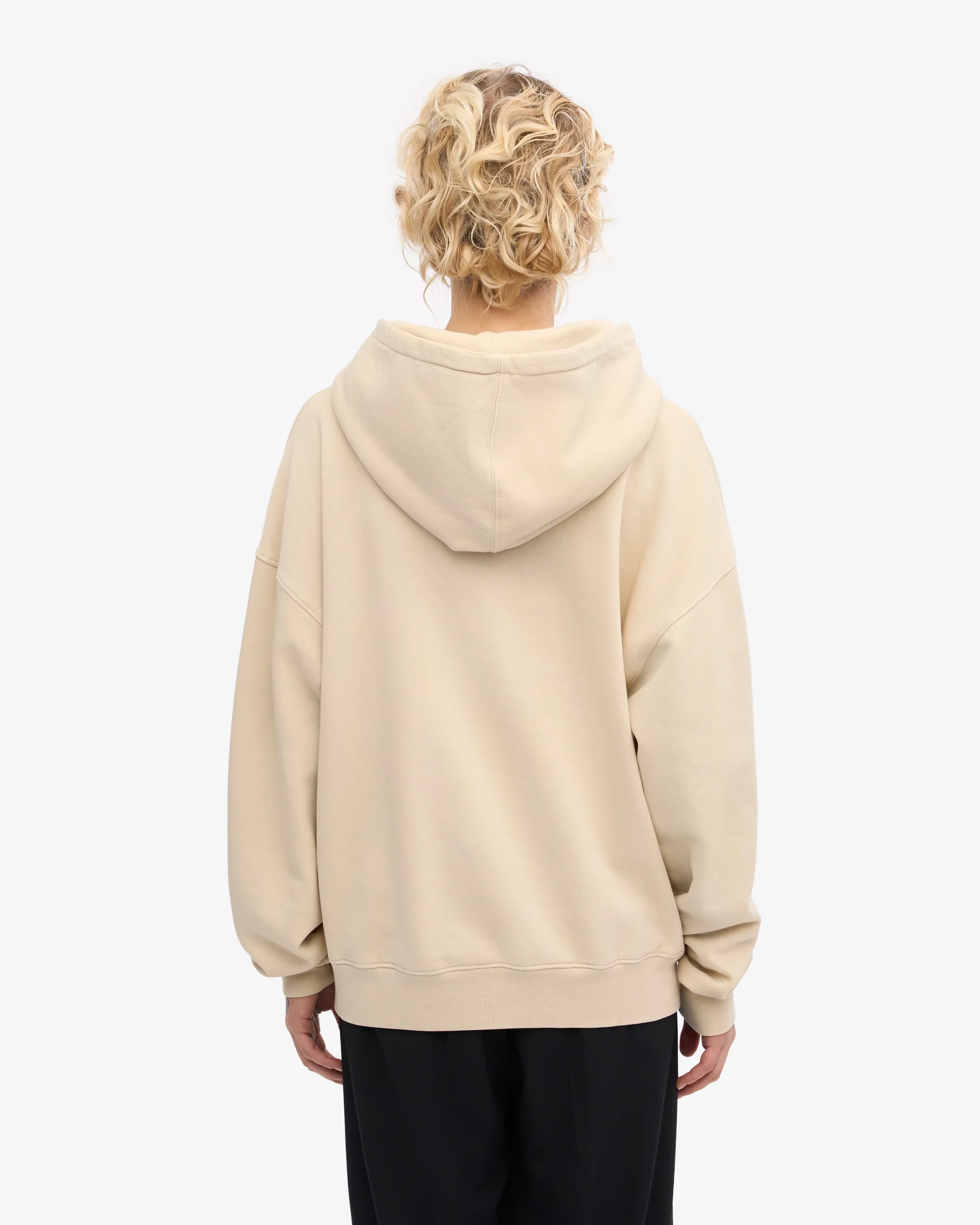 Organic Relaxed Hood Sweatsuit - Ivory White – Image 4