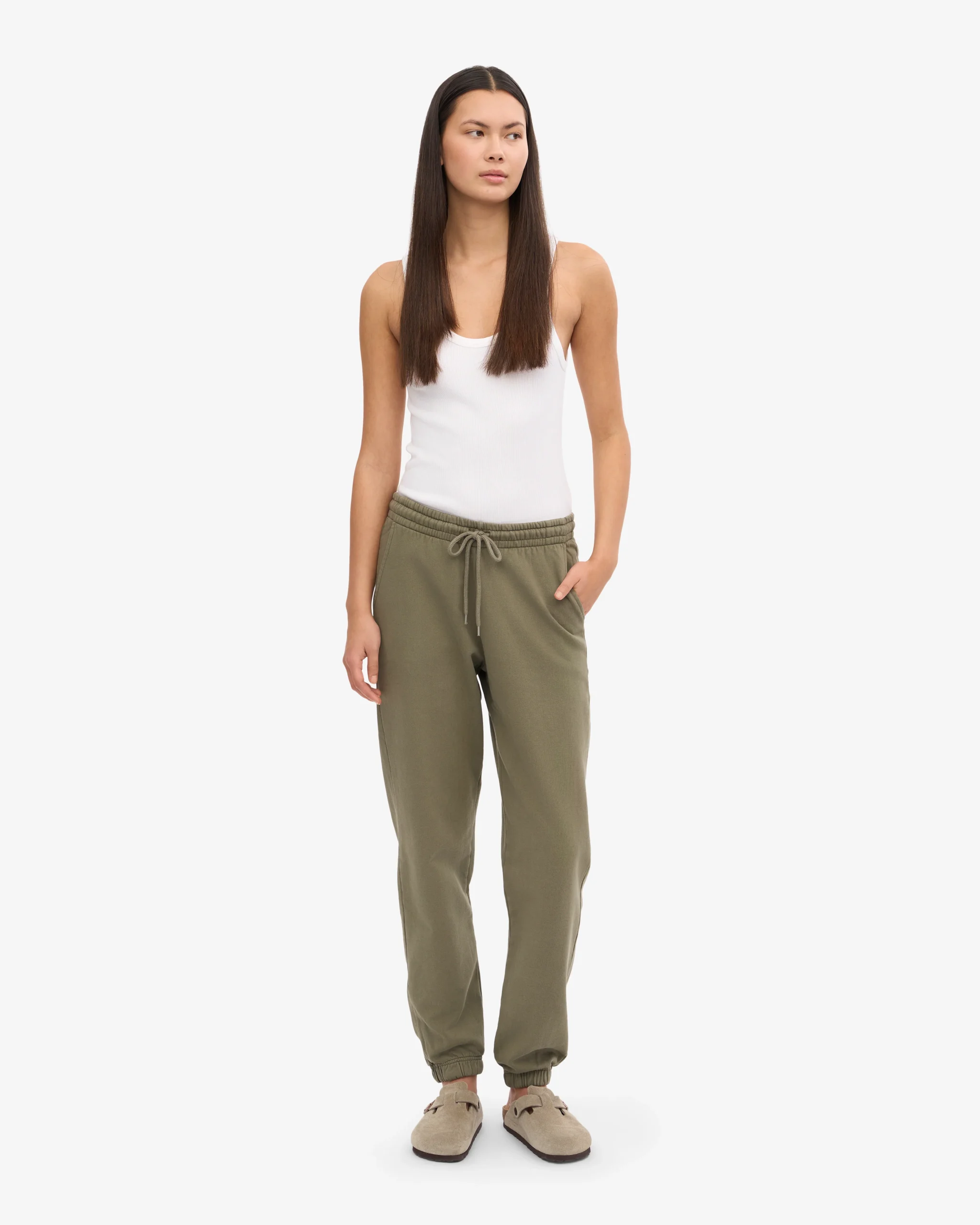 Organic Sweatpants - Dusty Olive – Image 2