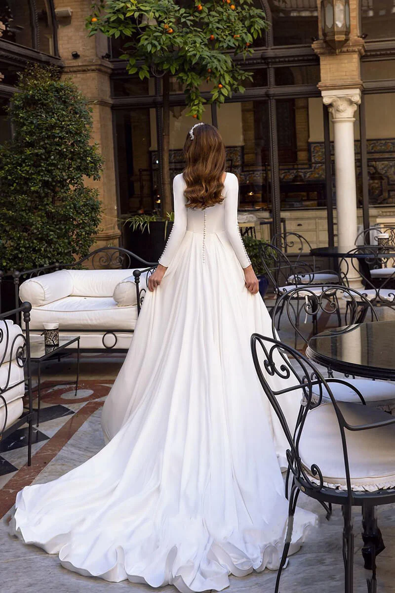 Robe Mariage Princesse Satin – Image 2