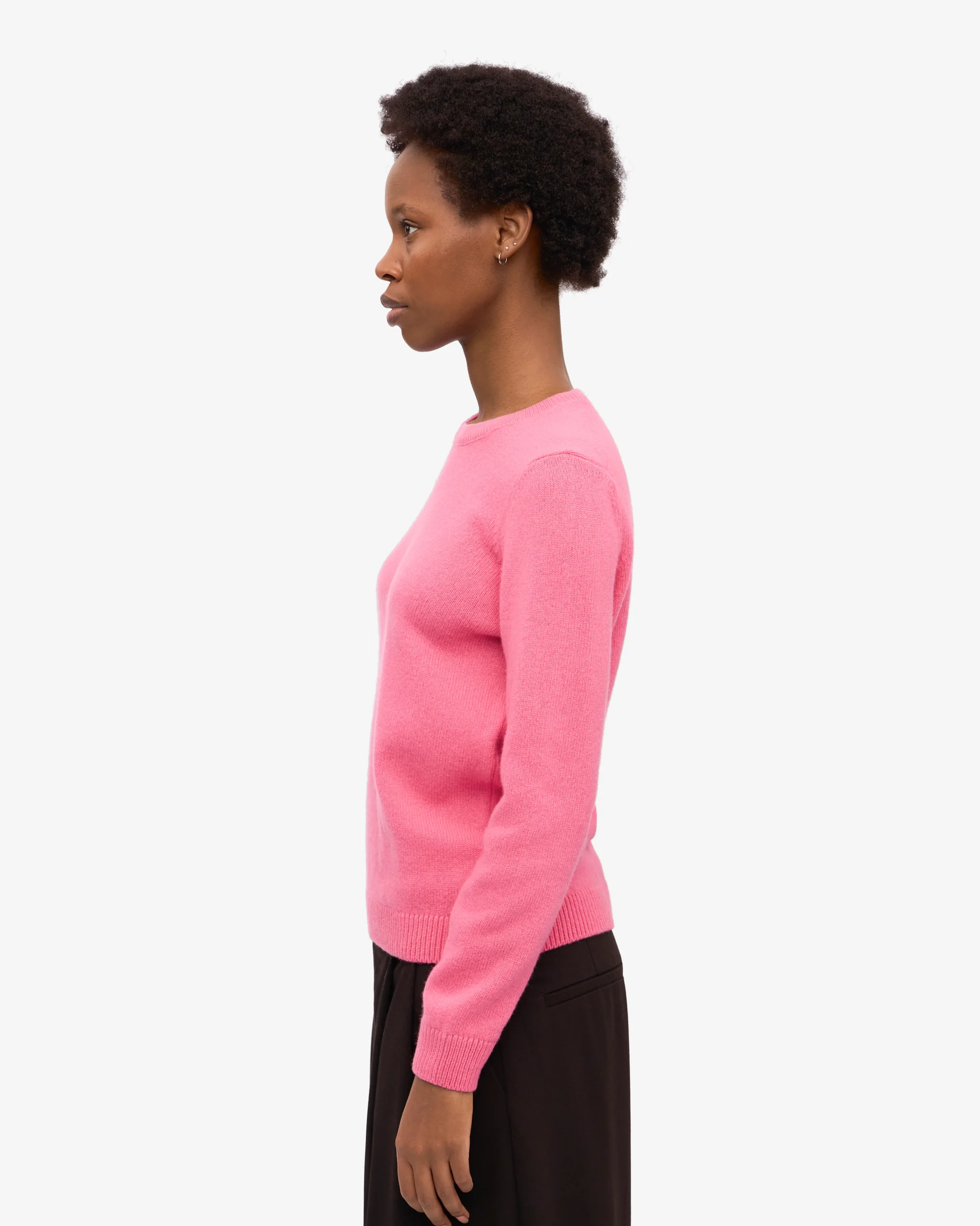 Women Classic Merino Wool Crew - Bubblegum Pink – Image 3