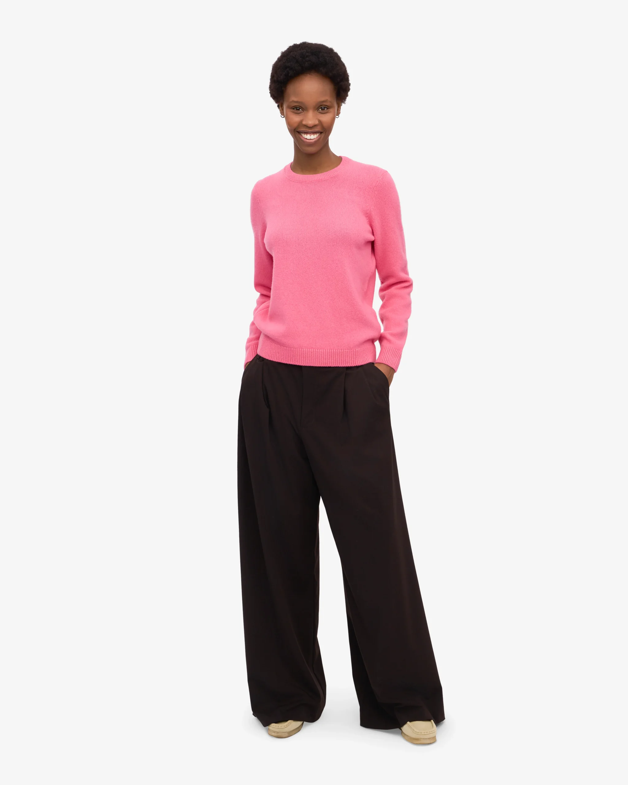 Women Classic Merino Wool Crew - Bubblegum Pink – Image 5
