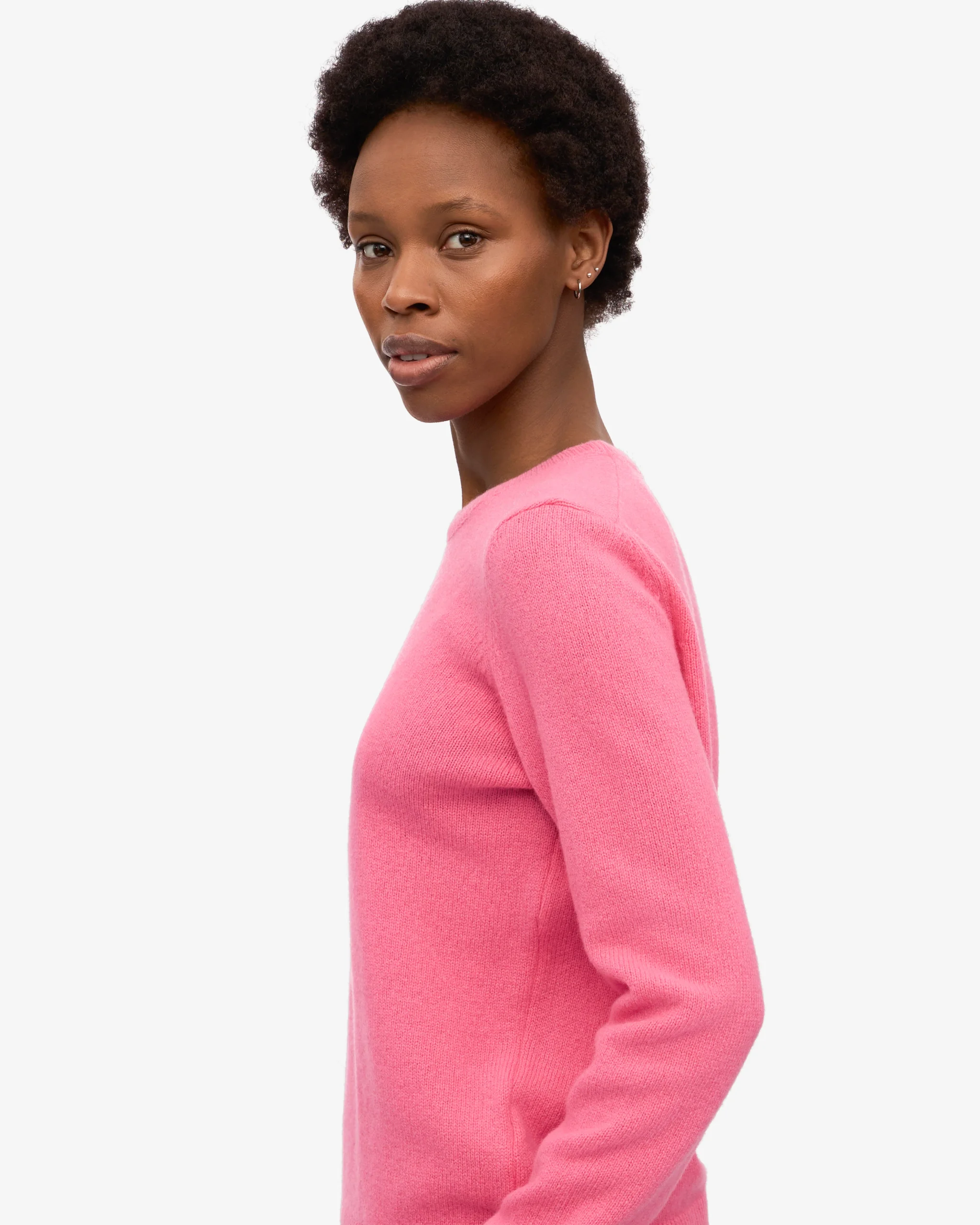 Women Classic Merino Wool Crew - Bubblegum Pink – Image 6