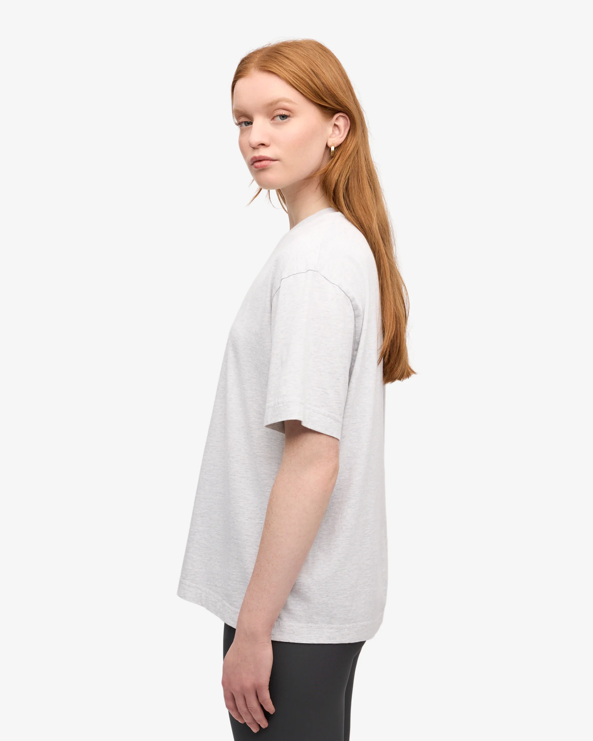 Oversized Organic T-Shirt - Snow Melange – Image 3