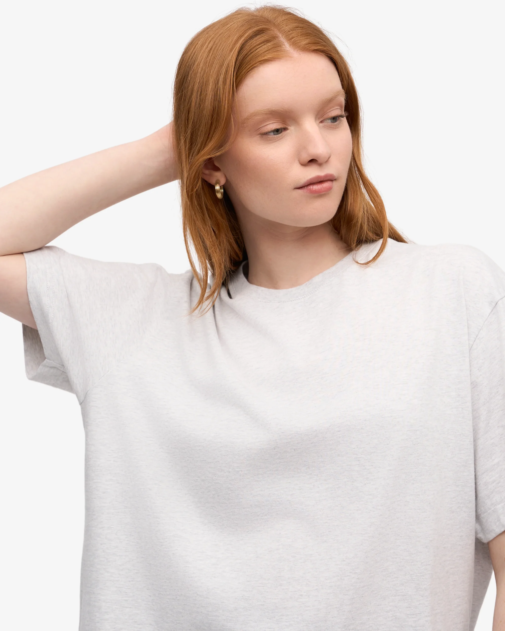 Oversized Organic T-Shirt - Snow Melange – Image 6